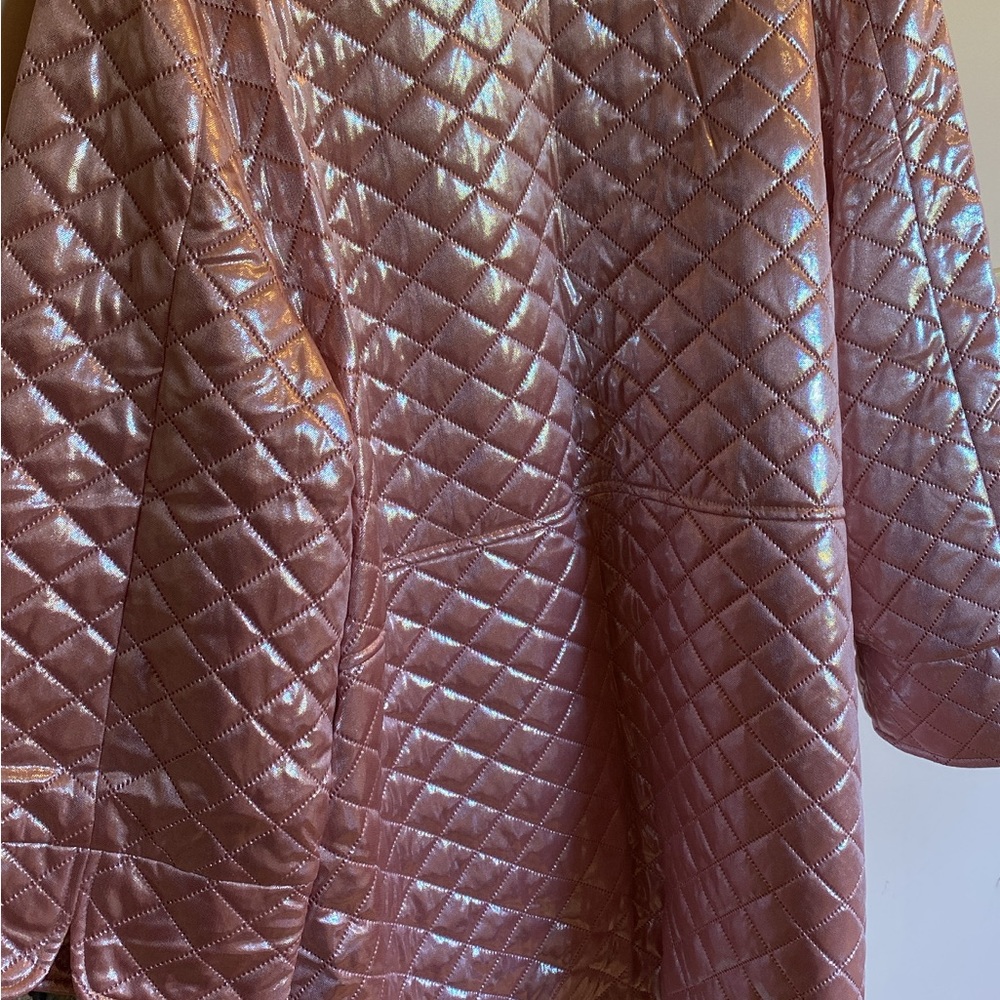 Eva Franco Shiny Pink Overcoat - Picture 7 of 9